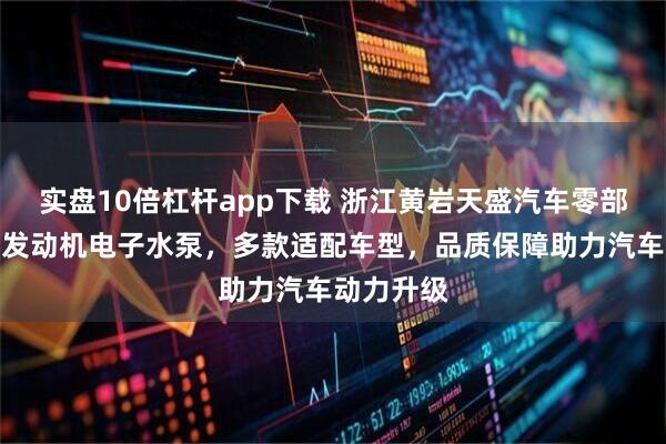 实盘10倍杠杆app下载 浙江黄岩天盛汽车零部件：专注发动机电子水泵，多款适配车型，品质保障助力汽车动力升级